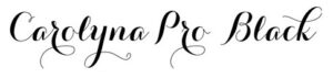 Jenis font cocok untuk desain undangan pernikahan - Carolyna Pro Black